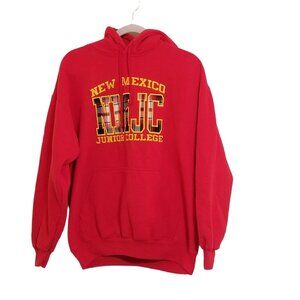 NMJC Collegiate Hoodie Red Embroidered L Unisex New Mexico